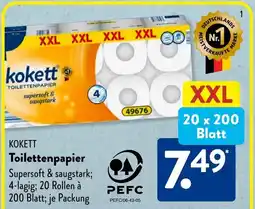 Aldi Süd Kokett toilettenpapier Angebot