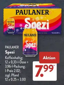 Aldi Süd PAULANER Spezi Angebot