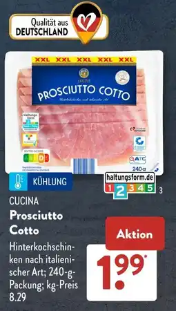 Aldi Süd CUCINA Prosciutto Cotto Angebot