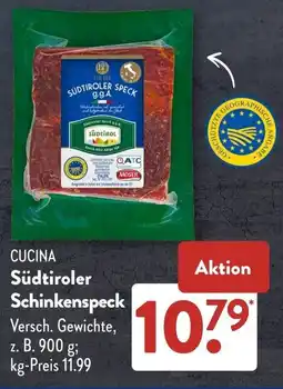 Aldi Süd CUCINA Südtiroler Schinkenspeck Angebot