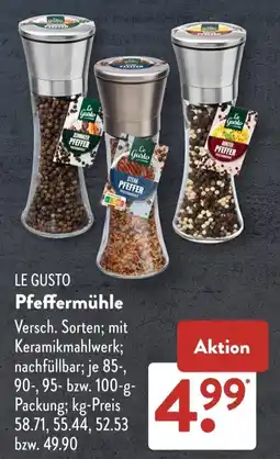 Aldi Süd LE GUSTO Pfeffermühle Angebot