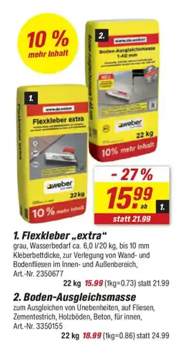 toom Baumarkt Weber Flexkleber ,,extra" Angebot