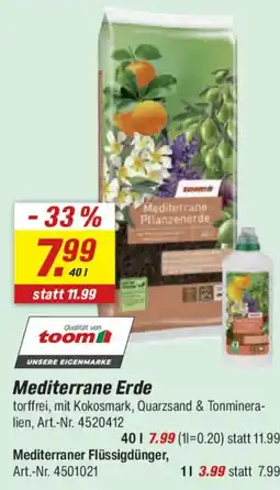 toom Baumarkt Mediterrane Erde Angebot