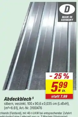 toom Baumarkt Abdeckblech Angebot