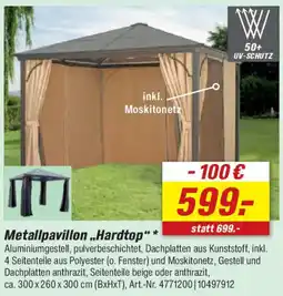 toom Baumarkt Metallpavillon ,,Hardtop" Angebot