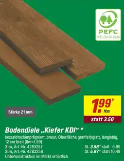 toom Baumarkt Bodendiele „Kiefer KDI" Angebot