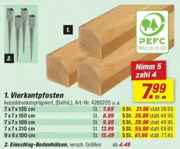 toom Baumarkt Vierkantpfosten Angebot