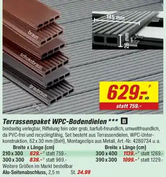 toom Baumarkt Terrassenpaket WPC-Bodendielen Angebot