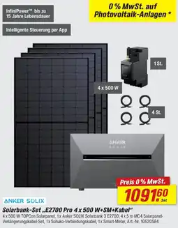 toom Baumarkt ANKER SOLIX Solarbank-Set „E2700 Pro 4x 500 W+SM+Kabel" Angebot