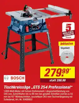 toom Baumarkt BOSCH Tischkreissäge ,,GTS 254 Professional" Angebot