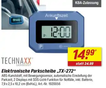 toom Baumarkt TECHNAXX Elektronische Parkscheibe ,,TX-272" Angebot