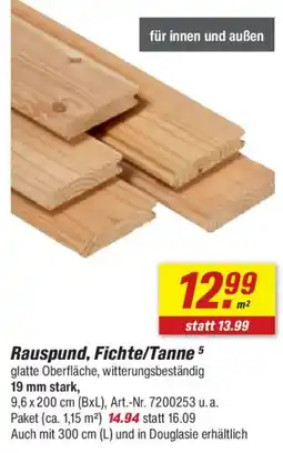 toom Baumarkt Rauspund, Fichte/Tanne Angebot