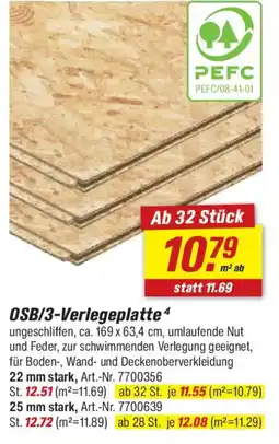 toom Baumarkt OSB/3-Verlegeplatte Angebot