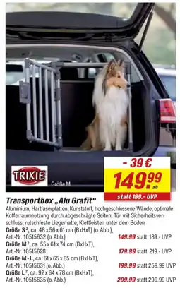 toom Baumarkt TRIXIE Transportbox ,,Alu Grafit" Angebot