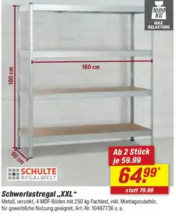 toom Baumarkt SCHULTE REGALWELT Schwerlastregal ,,XXL" Angebot