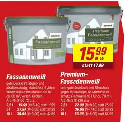 toom Baumarkt Fassadenweiß oder Premium Fassadenweiß Angebot