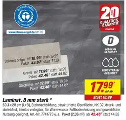 toom Baumarkt Laminat, 8 mm stark Angebot