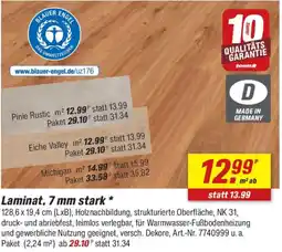 toom Baumarkt Laminat, 7 mm stark Angebot