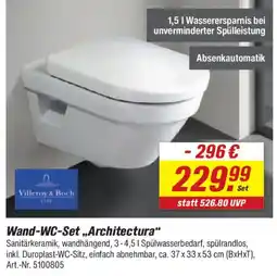 toom Baumarkt Villeroy & Boch Wand-WC-Set „Architectura" Angebot