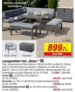 toom Baumarkt Loungemöbel-Set „Romy" Angebot