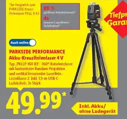 Lidl PARKSIDE PERFORMANCE Akku-Kreuzlinienlaser 4 V Angebot