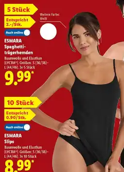 Lidl ESMARA Spaghetti trägerhemden Angebot