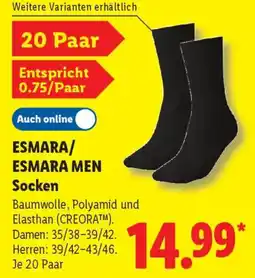 Lidl ESMARA/ ESMARA MEN Socken 20 Paar Angebot