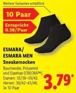 Lidl ESMARA/ ESMARA MEN Sneakersocken Angebot