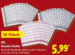Lidl W5 Geschirrtücher 10 Stück Angebot