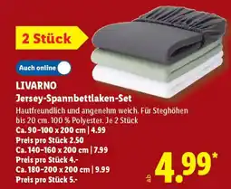 Lidl LIVARNO Jersey-Spannbettlaken-Set Angebot
