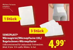 Lidl SENSIPLAST Wärmegürtel/Wärmepflaster XXL/ Regelschmerz-Wärmepflaster Angebot