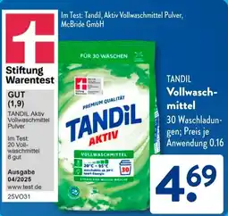 Aldi Süd TANDIL Vollwaschmittel Angebot