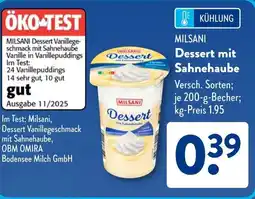 Aldi Süd MILSANI Dessert mit Sahnehaube Angebot