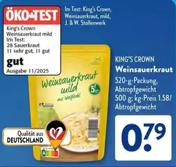 Aldi Süd KING'S CROWN Weinsauerkraut Angebot