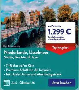 Aldi Süd Niederlande, IJsselmeer Städte, Grachten & Texel Angebot