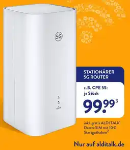 Aldi Süd Stationärer 5G router Angebot