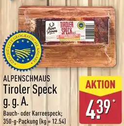 Aldi Nord ALPENSCHMAUS Tiroler Speck 9.g. A. Angebot
