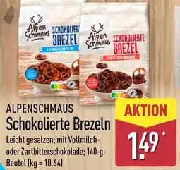 Aldi Nord ALPENSCHMAUS Schokolierte Brezeln Angebot