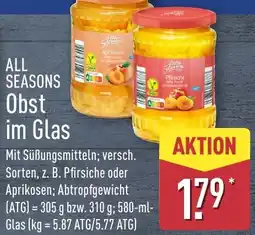 Aldi Nord ALL SEASONS Obst im Glas Angebot