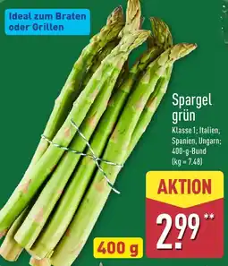 Aldi Nord Spargel grün Angebot