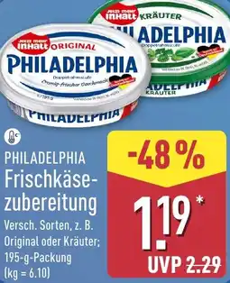 Aldi Nord PHILADELPHIA Frischkäse zubereitung Angebot