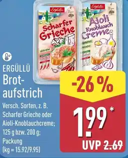 Aldi Nord ERGÜLLÜD Brotaufstrich Angebot