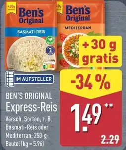Aldi Nord BEN'S ORIGINAL Express-Reis Angebot