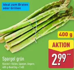 Aldi Nord Spargel grün Angebot