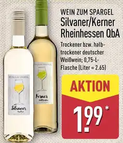 Aldi Nord WEIN ZUM SPARGEL Silvaner/Kerner Rheinhessen QbA Angebot
