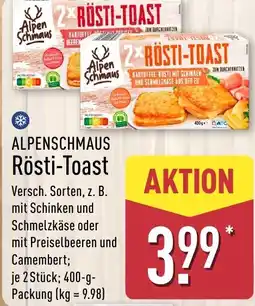 Aldi Nord ALPENSCHMAUS Rösti-Toast Angebot
