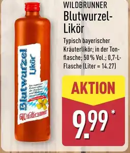 Aldi Nord WILDBRUNNER Blutwurzel- Likör Angebot