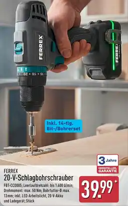 Aldi Nord FERRE 20-V-Schlagbohrschrauber Angebot