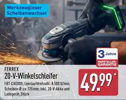 Aldi Nord FERREX 20-V-Winkelschleifer Angebot