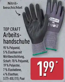 Aldi Nord TOP CRAFT Arbeits handschuhe Angebot